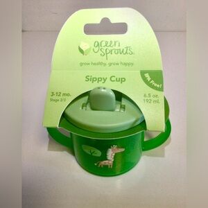 New Green Sprouts Cup - Sipping Cup 3-12 Months Plus BPA FREE 6.5 Oz